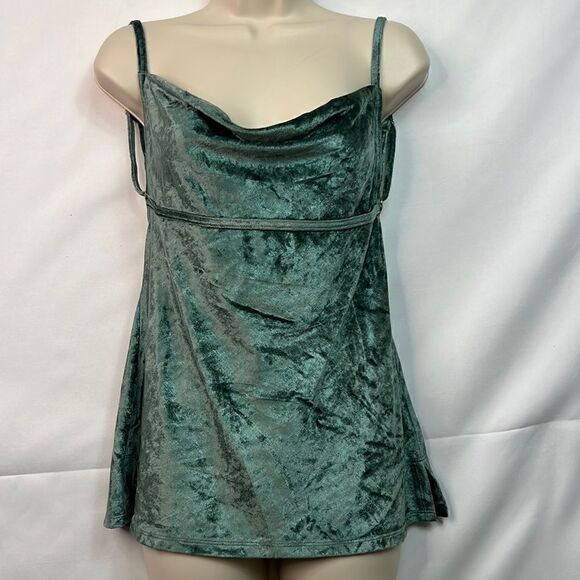 Free People Intimately NWT All Night Velvet Tunic Evergreen small - Picture 3 of 12